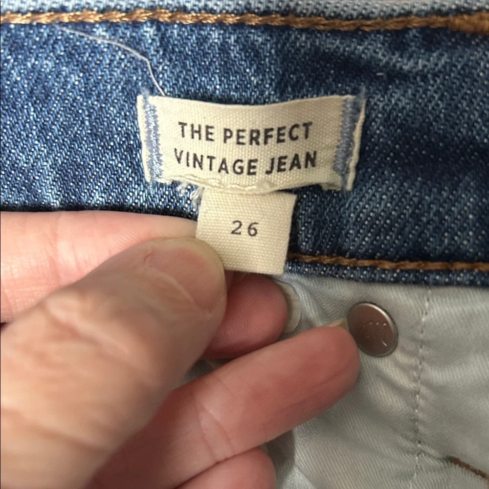 Madewell Women The Perfect Vintage Medium Wash Jean Size 26 - Picture 6 of 6